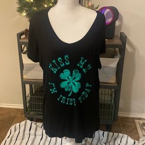 Maurices Green & Blacked Design T Shirt